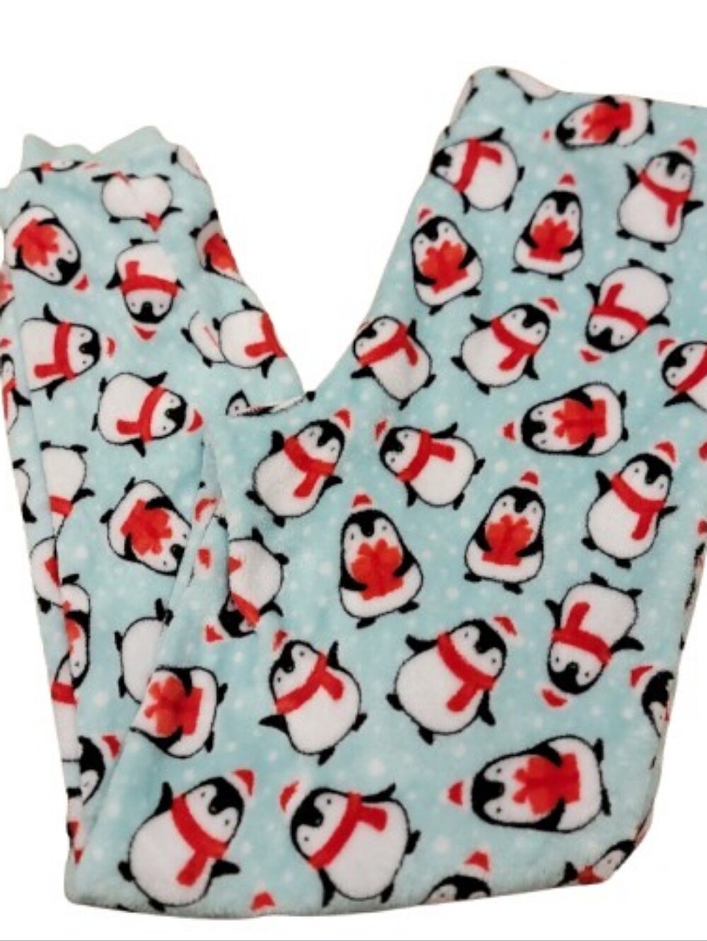 Secret Treasures Pajama Lounge Pants Womens M 8-10 Green Penguin Christmas
